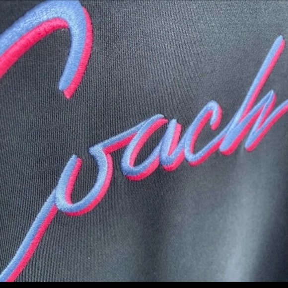 Coach Blue Sweatshirt with Pink Logo - Picture 3 of 8